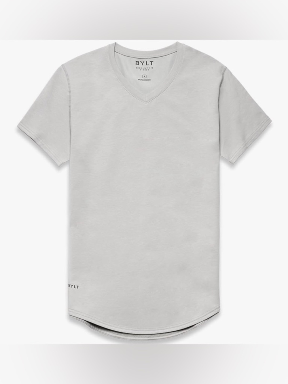BYLT Premium Basics Short Sleeve Tee in Storm Polyester, Spandex & Cotton Blend